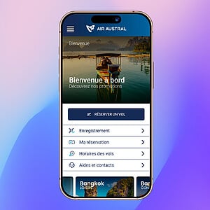 Réserver un vol avec l'app mobile Air Austral