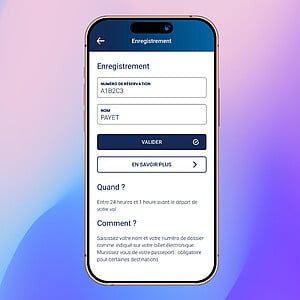 Enregistrement de vol depuis l'app Air Austral
