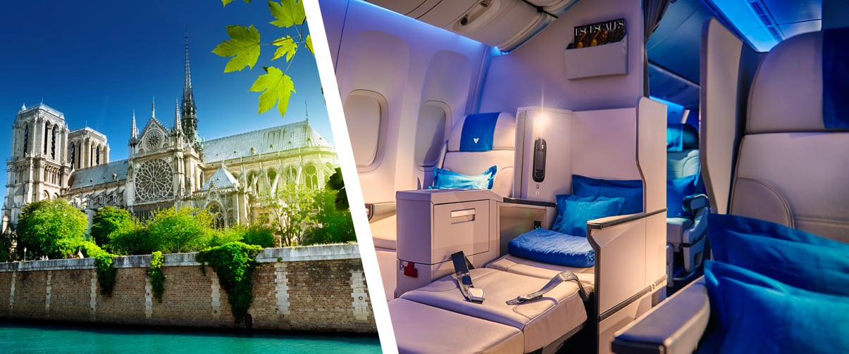Promo vol en classe affaires Réunion vers Paris